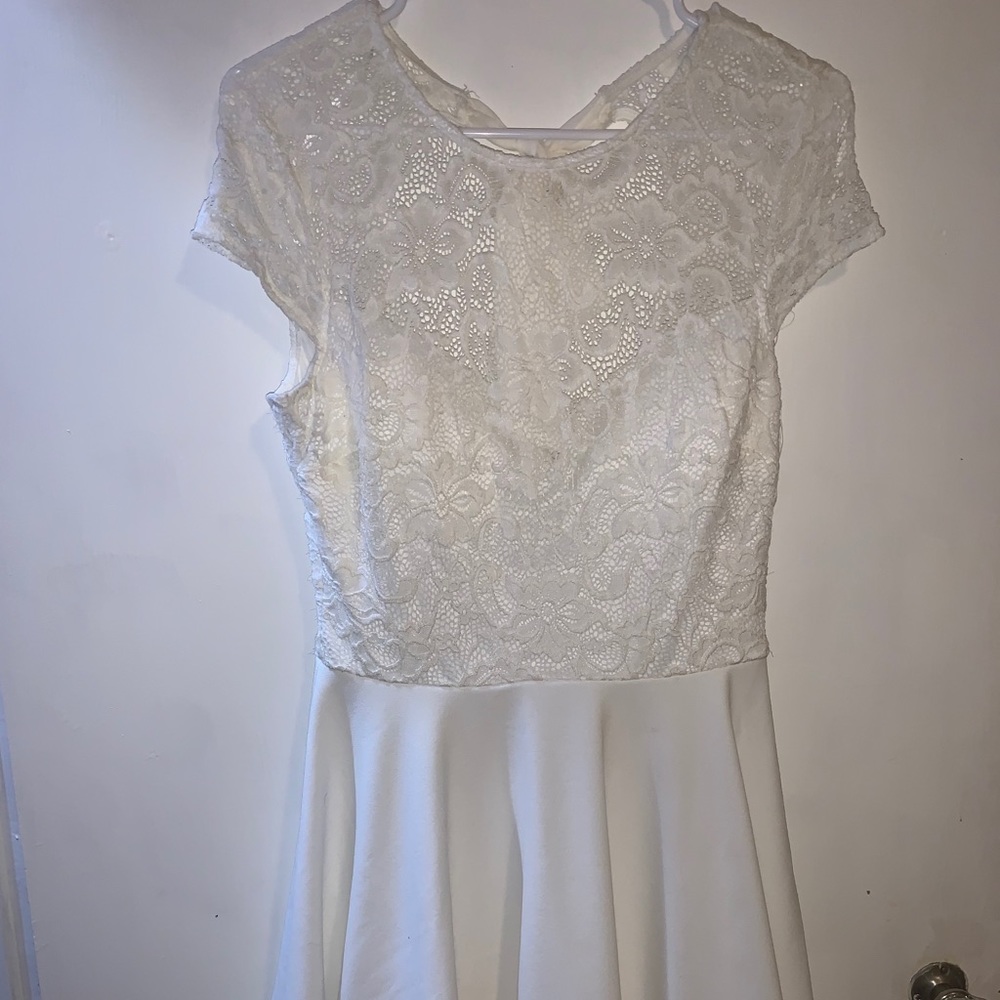 Lace Fit and Flare Formal Dress
